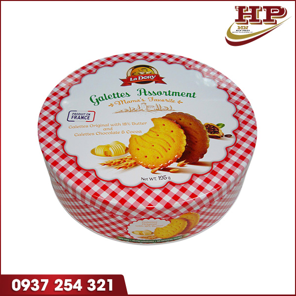 Hộp kim loại đựng bánh tròn